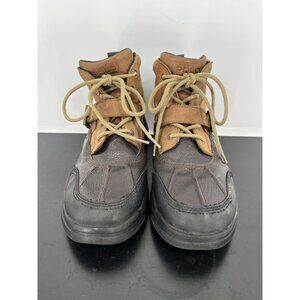 Polo Ralph Lauren Colbey MID II Brown Leather Duck Boot BOYS‎ Size 6 Shoes